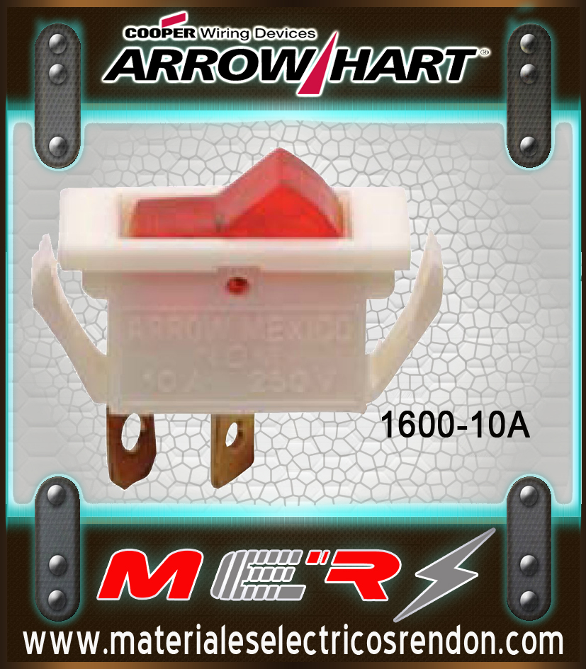 Interruptor de Palanca Arrow Hart 2P 15A / 82606 82608 82610